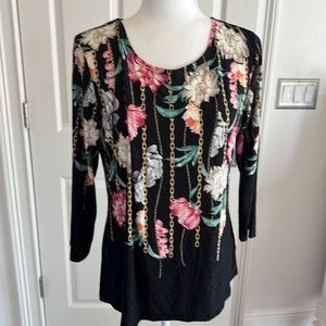 JM Collection 3/4 length sleeve top